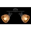 Globo WENNA Ceiling Light black, 2-light sources
