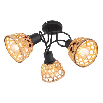Globo WENNA Ceiling Light black, 3-light sources