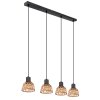 Globo WENNA Pendant Light black, 4-light sources