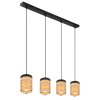 Globo RUTH Pendant Light black, 4-light sources