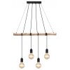 Globo AUSTON Pendant Light Light wood, black, 4-light sources