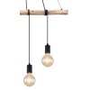 Globo AUSTON Pendant Light Light wood, black, 4-light sources