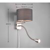 Trio-Leuchten HOTEL Wall Light matt nickel, 2-light sources