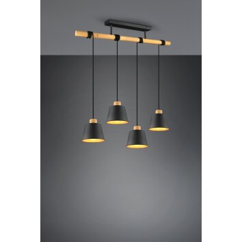 Trio-Leuchten HARRIS Pendant Light black, 4-light sources