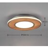 Trio-Leuchten DEACON Ceiling Light LED brown, 1-light source