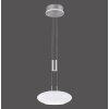 Paul-Neuhaus Q-ETIENNE Pendant Light LED brushed steel, 2-light sources, Remote control