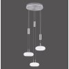 Paul-Neuhaus Q-ETIENNE Pendant Light LED brushed steel, 4-light sources, Remote control