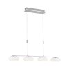 Paul-Neuhaus Q-ETIENNE Pendant Light LED brushed steel, 4-light sources, Remote control