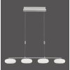 Paul-Neuhaus Q-ETIENNE Pendant Light LED brushed steel, 4-light sources, Remote control