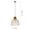 Leuchten-Direkt ALAMI Pendant Light Dark wood, 1-light source