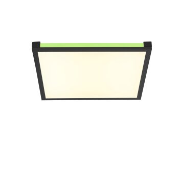 Leuchten-Direkt MARIO Ceiling Light LED black, 1-light source, Remote control, Colour changer