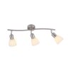 Leuchten-Direkt KARO Ceiling Light brushed steel, 3-light sources