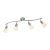 Leuchten-Direkt KARO Ceiling Light brushed steel, 4-light sources