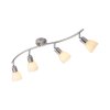 Leuchten-Direkt KARO Ceiling Light brushed steel, 4-light sources