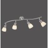 Leuchten-Direkt KARO Ceiling Light brushed steel, 4-light sources