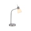 Leuchten-Direkt KARO Table lamp brushed steel, 1-light source
