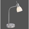 Leuchten-Direkt KARO Table lamp brushed steel, 1-light source