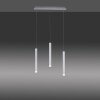 Leuchten-Direkt BRUNO Pendant Light LED aluminium, 3-light sources