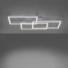 Leuchten-Direkt LOLASMART-MAXI Ceiling Light LED brushed steel, 3-light sources, Remote control, Colour changer