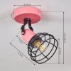 BUILAKO Ceiling Light pink, black, 1-light source