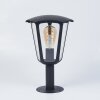 VENNESHAMM pedestal light black, transparent, clear, 1-light source