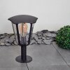 VENNESHAMM pedestal light black, transparent, clear, 1-light source