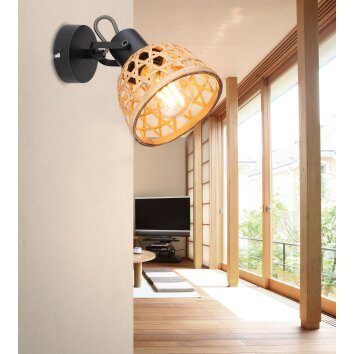 Globo WENNA Wall Light black, 1-light source