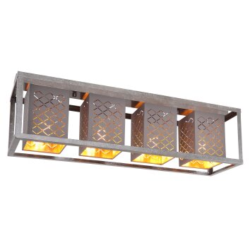Globo THOMAS Ceiling Light Oxidised Silver, 4-light sources