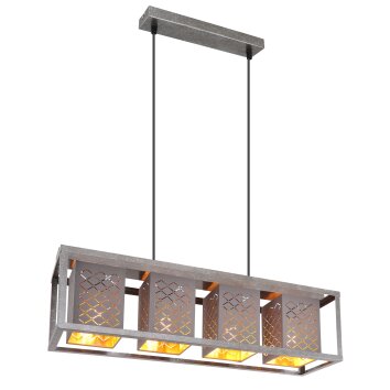 Globo THOMAS Pendant Light Oxidised Silver, 4-light sources