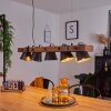 ADUARD Pendant Light Dark wood, black, 5-light sources