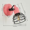 BUILAKO Wall Light pink, black, 1-light source