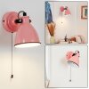 SELKI Wall Light pink, black, 1-light source
