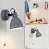 SELKI Wall Light grey, black, 1-light source