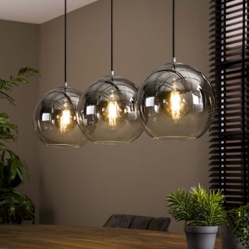 EIDANGER Pendant Light Oxidised Silver, 3-light sources