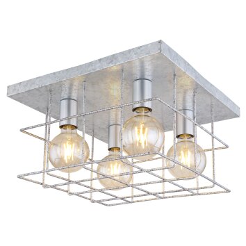 Globo MERRIL Ceiling Light galvanized, 4-light sources