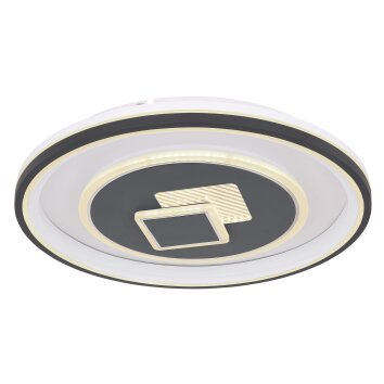 Globo SUNDI Ceiling Light LED black, white, 1-light source, Remote control