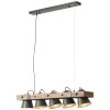 Brilliant-Leuchten DECCA Pendant Light Dark wood, black, 5-light sources