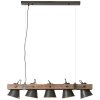 Brilliant-Leuchten DECCA Pendant Light Dark wood, black, 5-light sources