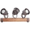 Brilliant-Leuchten UNITY Ceiling Light Dark wood, black, 3-light sources