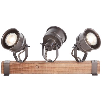 Brilliant-Leuchten UNITY Ceiling Light Dark wood, black, 3-light sources