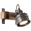 Brilliant-Leuchten UNITY Wall Light Dark wood, black, 1-light source
