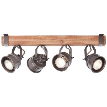 Brilliant-Leuchten UNITY Ceiling Light Dark wood, black, 4-light sources