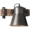 Brilliant-Leuchten DECCA Wall Light Dark wood, black, 1-light source