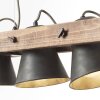 Brilliant-Leuchten DECCA Pendant Light Dark wood, black, 3-light sources