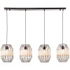 Brilliant-Leuchten SLOPE Pendant Light black, 4-light sources