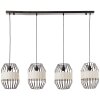 Brilliant-Leuchten SLOPE Pendant Light black, 4-light sources