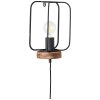 Brilliant-Leuchten TOSH Wall Light Dark wood, 1-light source