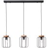 Brilliant-Leuchten TOSH Pendant Light black, 3-light sources
