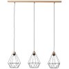 Brilliant-Leuchten DREWNO Pendant Light Light wood, black, 3-light sources