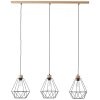 Brilliant-Leuchten DREWNO Pendant Light Light wood, black, 3-light sources